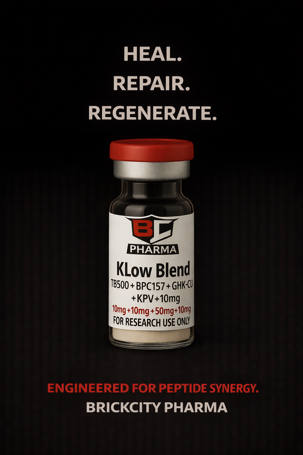 KLOW Blend – TB500 + BPC157 + GHK-Cu + KPV
